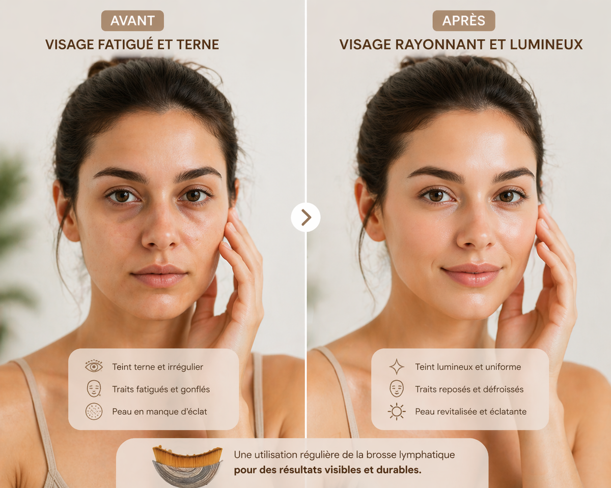 Brosse Lymphatique Contour Visage – Drainage & Éclat