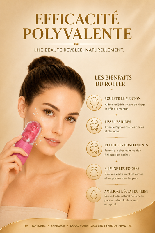 Ice Face Roller Éclat & Fraîcheur – Massage Visage Réutilisable